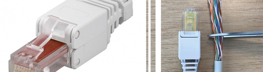 verkorten Mammoet Nat Toolless RJ45 Connector monteren?