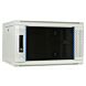 6U witte wandkast met glazen deur 600x450x368mm (BxDxH)