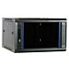 6U wandkast ongemonteerd met glazen deur 600x600x368mm (BxDxH)