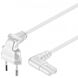 Stroomkabel haaks euro plug naar C7 1,50m wit