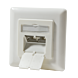 CAT6 UTP / STP inbouwdoos verticaal, ivoor