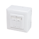 CAT6a UTP / STP opbouwdoos, wit