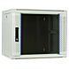 9U witte wandkast met glazen deur 600x450x500mm (BxDxH)