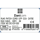 CAT5e UTP patchkabel 2m grijs - CCA