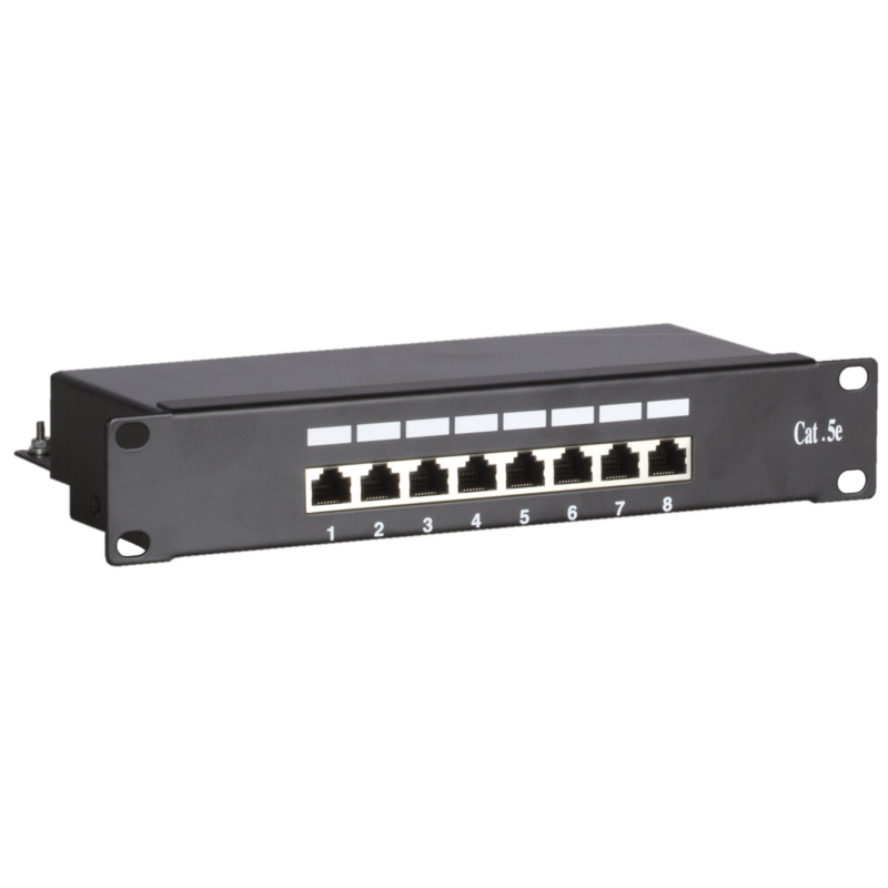 10 inch CAT5e FTP patchpaneel - 8 poorts