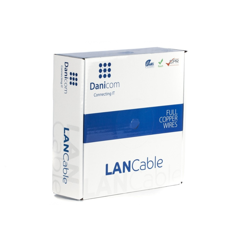DANICOM CAT7 S/FTP 50m kabel op rol stug - LSZH (Dca)