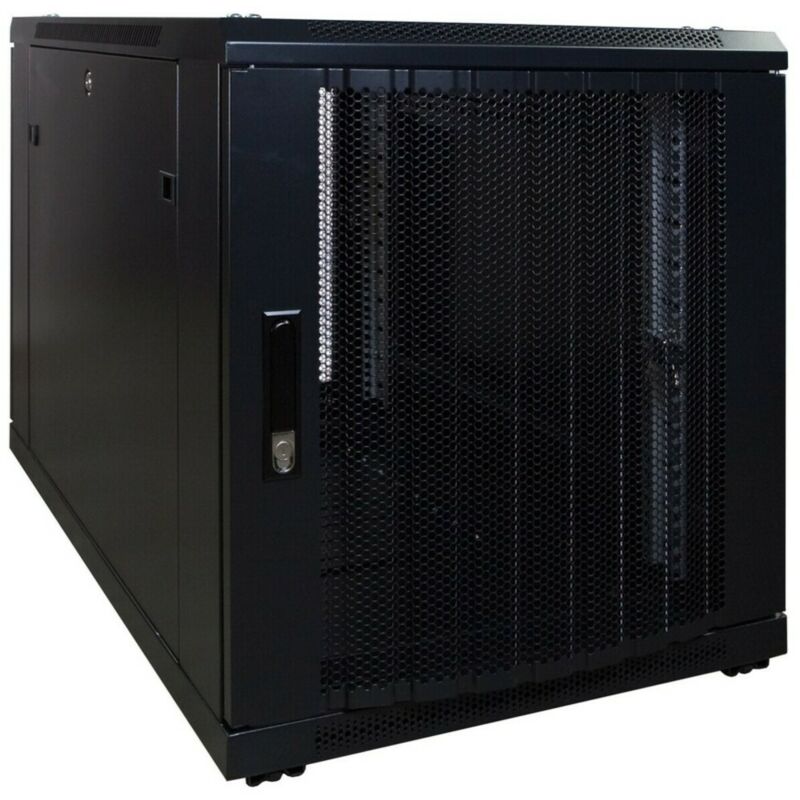 12U minikast met geperforeerde voordeur 600x1000x720mm