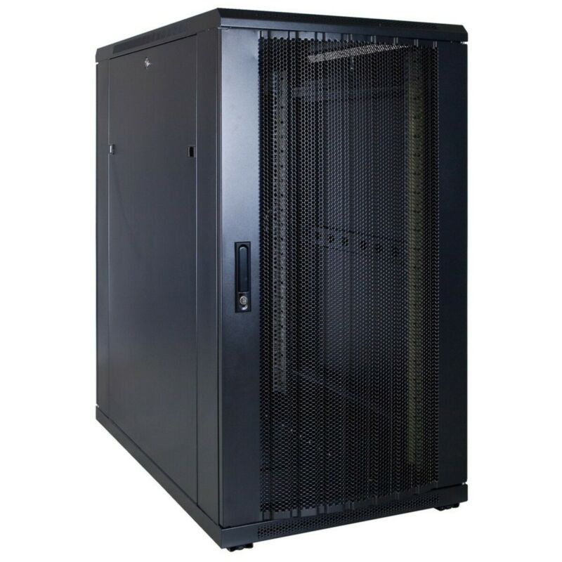 22U serverkast met geperforeerde voordeur 600x1000x1200mm