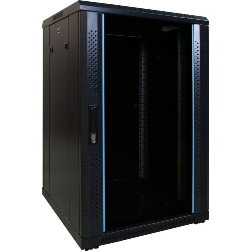 18U serverkast met glazen voordeur 600x600x1000mm