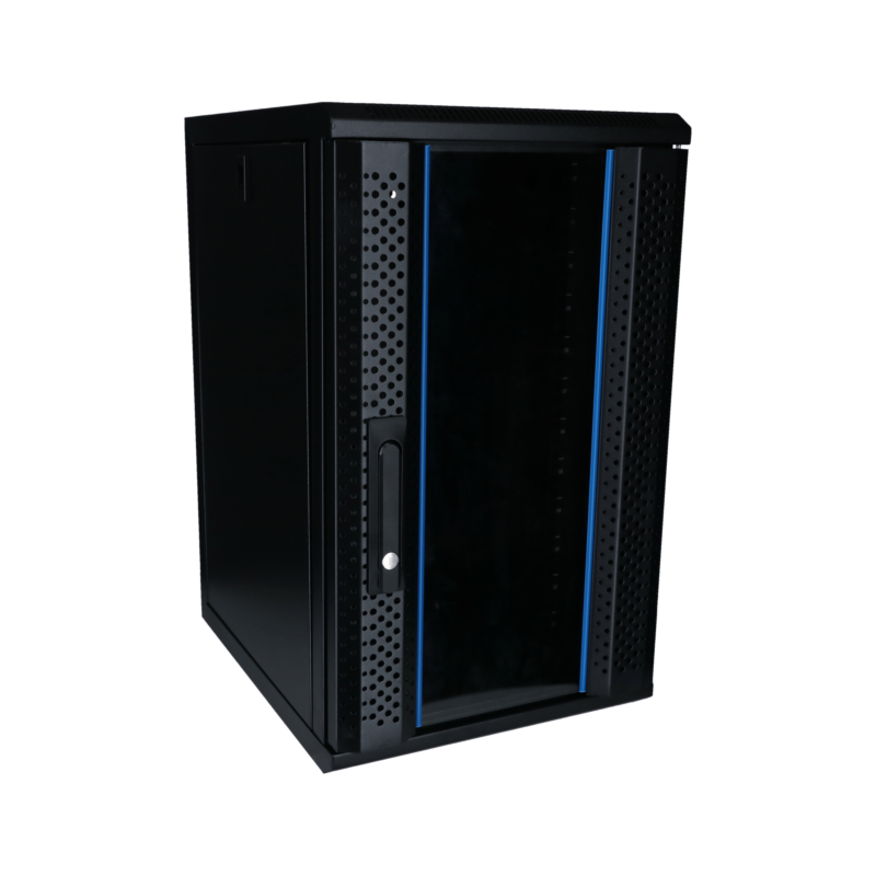 12U serverkast (10 inch) met glazen voordeur 370x450x618mm
