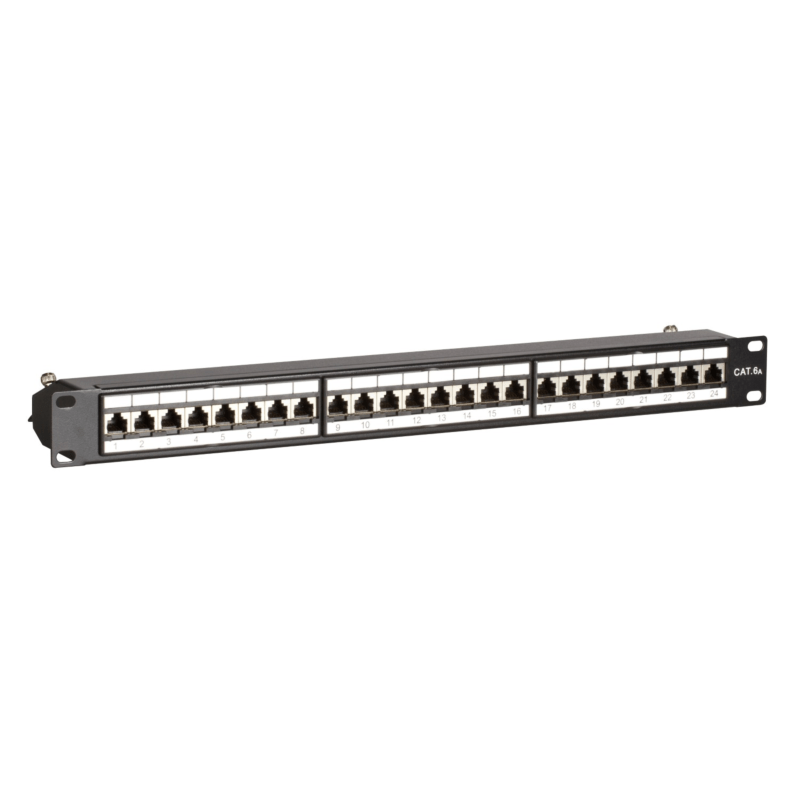 CAT6a STP 24 poorts patchpaneel