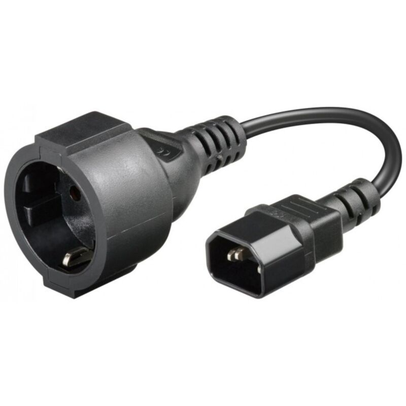 Stroomkabel AC plug naar C14 0,15m - verloop