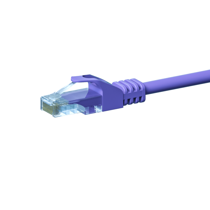 CAT5e UTP patchkabel 0,25m paars - CCA