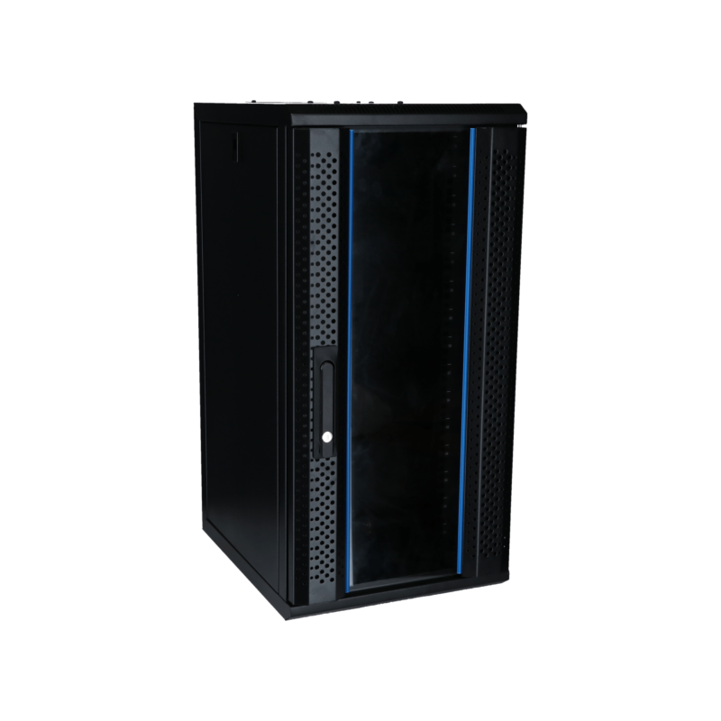 15U serverkast (10 inch) met glazen voordeur 370x450x752mm