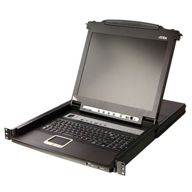 1U 17 inch KVM console met 8 port KVM Switch x PS/2
