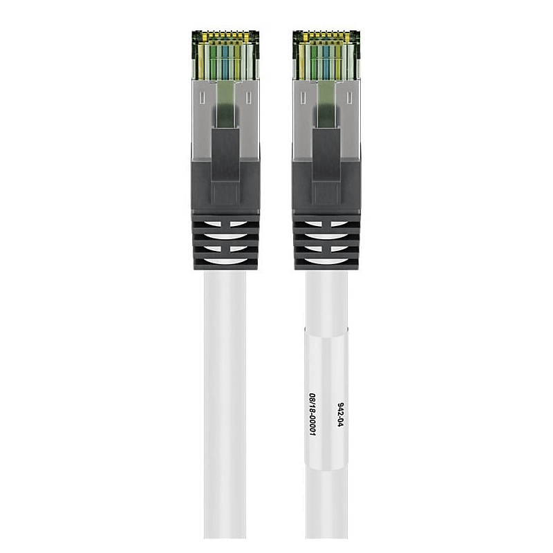 Cat8 S/FTP (PIMF) patchkabel 1m wit
