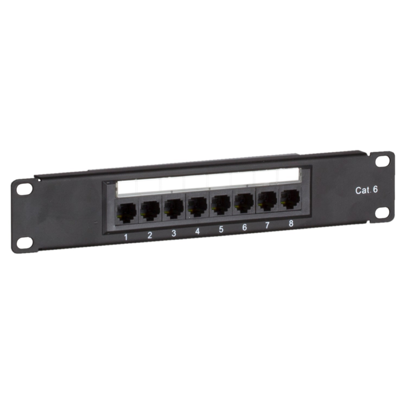 10 inch CAT6 UTP patchpaneel - 8 poorts