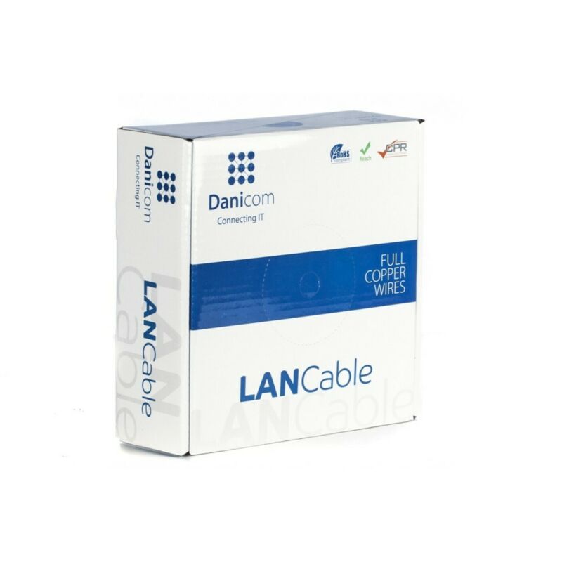 DANICOM CAT5E UTP 100m kabel op rol soepel - PVC (Fca)