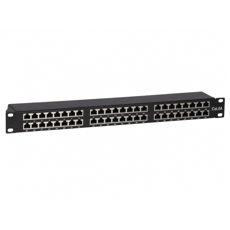 CAT6a STP 48 poorts patchpaneel