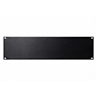 3U 19 inch afdekpaneel zwart