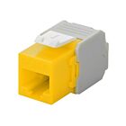 CAT6a UTP Keystone Connector - Toolless - Geel