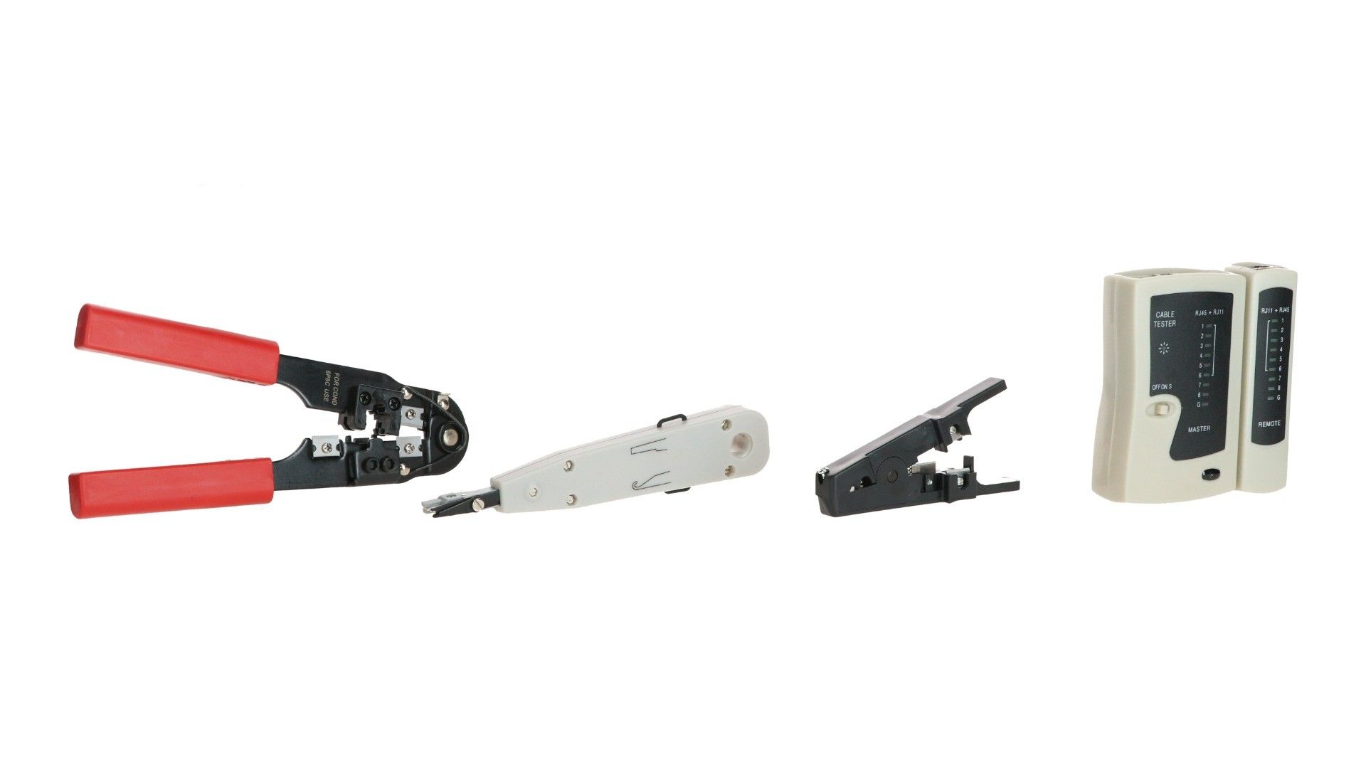 Danicom netwerk toolset (RJ45 krimptang, LSA-tool, striptang