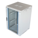 18U witte wandkast (kantelbaar) met metalen deur 600x600x1000mm (BxDxH)
