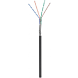 CAT6 SF/UTP 305m buitenkabel op rol soepel zwart CCA
