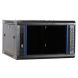 6U wandkast met glazen deur 600x600x368mm (BxDxH)