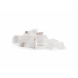 CAT6 Connector RJ45 - Unshielded met hulpstukje- voor stugge kern - 10 stuks