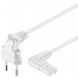 Stroomkabel haaks euro plug naar C7 2m wit