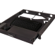 Toetsenbord en muis plank, uitschuifbaar en afsluitbaar, 1U, 19-inch, zwart