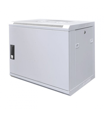 9U witte wandkast met metalen voordeur 600x450x500mm