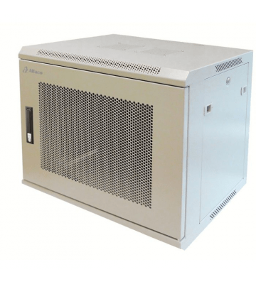 6U witte wandkast met geperforeerde deur 600x450x368mm (BxDxH)
