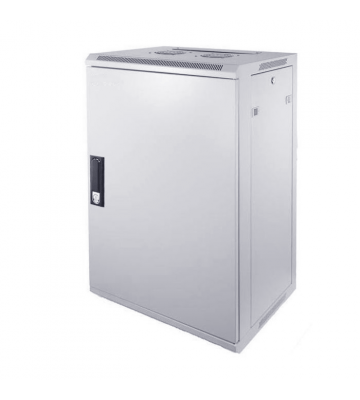 18U witte wandkast met metalen voordeur 600x450x900mm