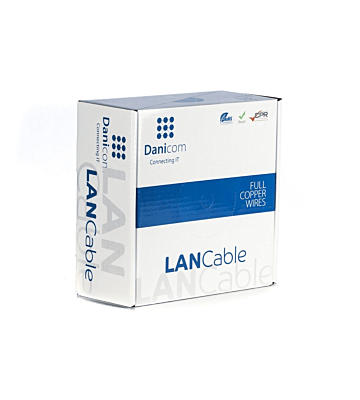 DANICOM CAT6A UTP 100m Buitenkabel op rol stug -  PE (Fca)