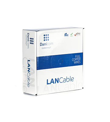 DANICOM CAT6A U/UTP 50m kabel op rol stug -  LSZH (Dca)