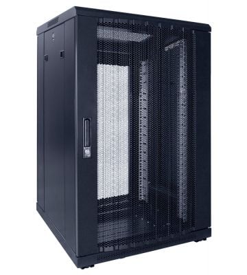 18U serverkast met geperforeerde voordeur 600x600x1000mm