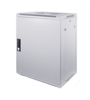 15U witte wandkast (kantelbaar) met metalen voordeur 600x600x770mm