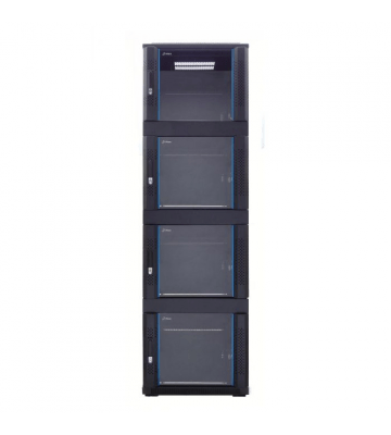 42U compartiment serverkast met glazen voordeur - 4x9U - 800x1000x2000mm