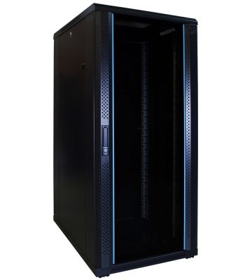 27U serverkast ongemonteerd met glazen voordeur 600x800x1400mm