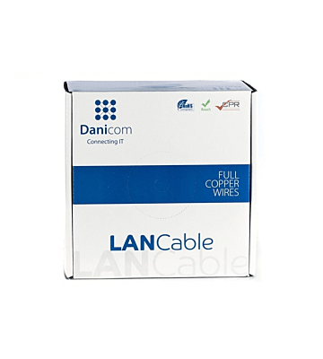 DANICOM CAT5E UTP 100m kabel op rol stug -  LSZH (Dca)