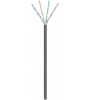 CAT6 U/UTP 100m buitenkabel op rol stug zwart CCA
