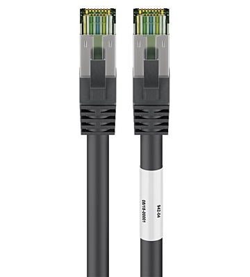 Cat8 S/FTP (PIMF) patchkabel 1m zwart