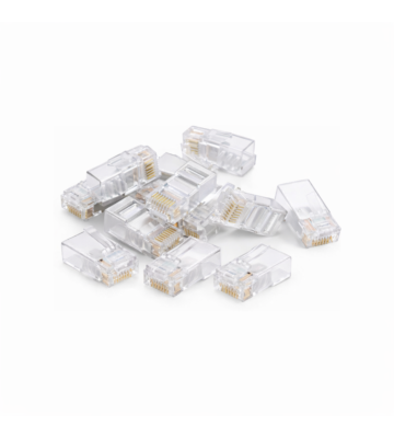 DANICOM UTP CAT5e RJ45 Doorsteek Connector - Pass through voor soepele en stugge kern - 10 stuks