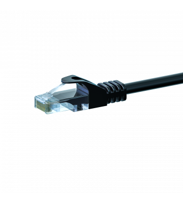 UTP CAT5e patchkabel 0,25m zwart - 100% koper