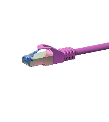 CAT6a S/FTP (PIMF) patchkabel 0,25m roze