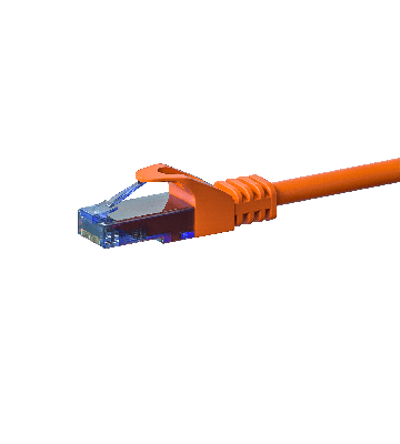 UTP CAT6a patchkabel 0,25m oranje - 100% koper