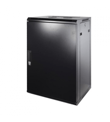 18U wandkast met metalen deur 600x600x900mm (BxDxH)