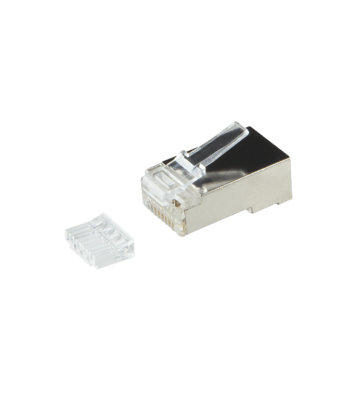 CAT6A Connector RJ45 + Hulpstukje - Shielded - voor soepele kern